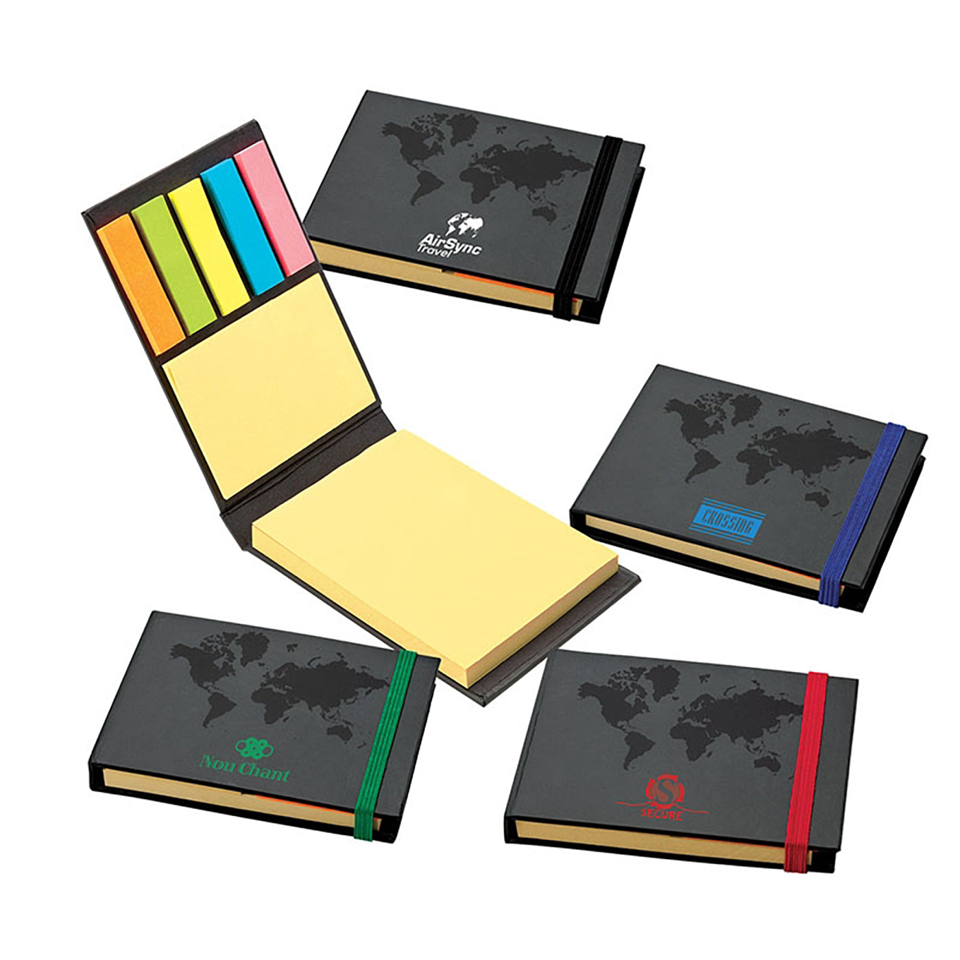 Hard Cover Sticky Notes Organizer