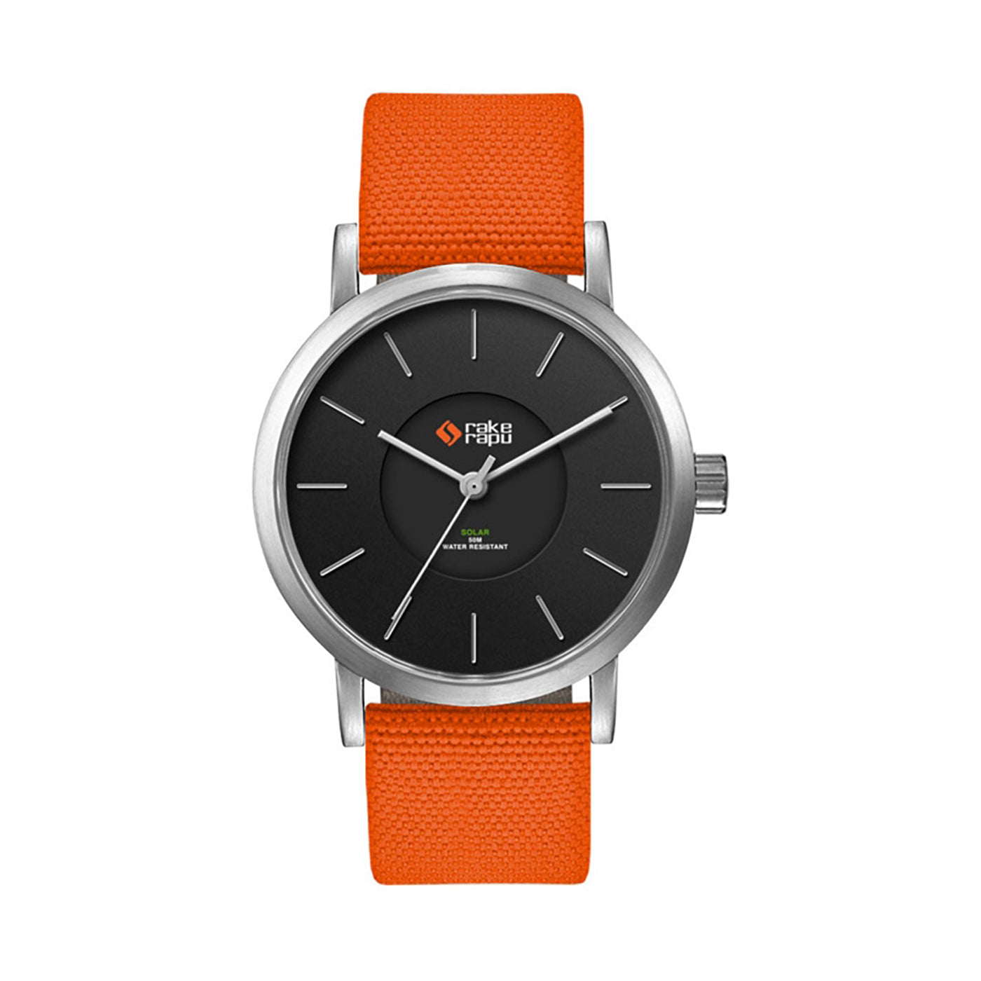 39mm Solar Steel Watch Orange