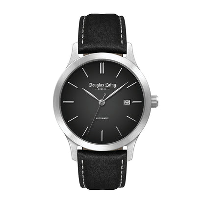 40mm Automatic Steel Watch with Exhibition Back
