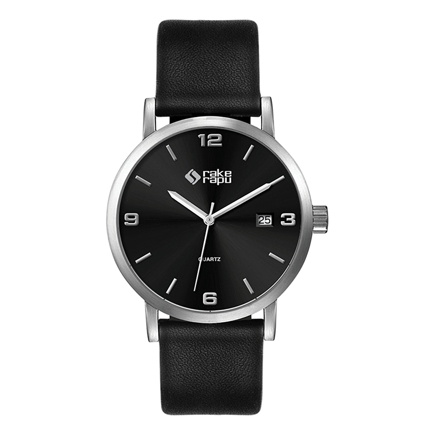 39mm Stainless Steel Black Dial Watch