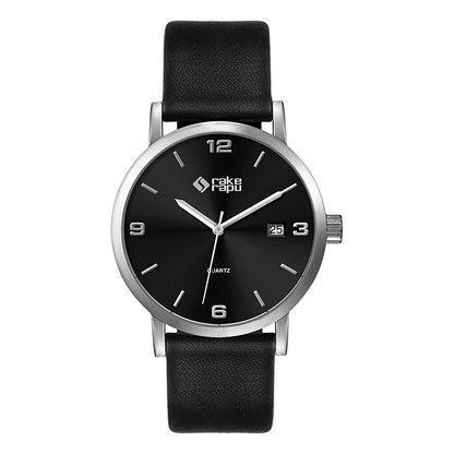 39mm Stainless Steel Black Dial Watch