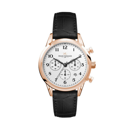 34mm Rose Gold Chronograph Watch