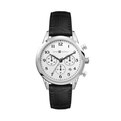 34mm Silver Chronograph Watch
