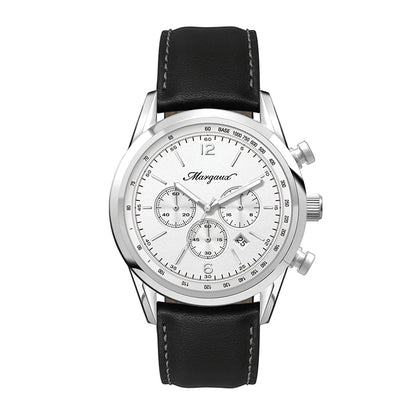 42mm Chronograph Watch White Dial