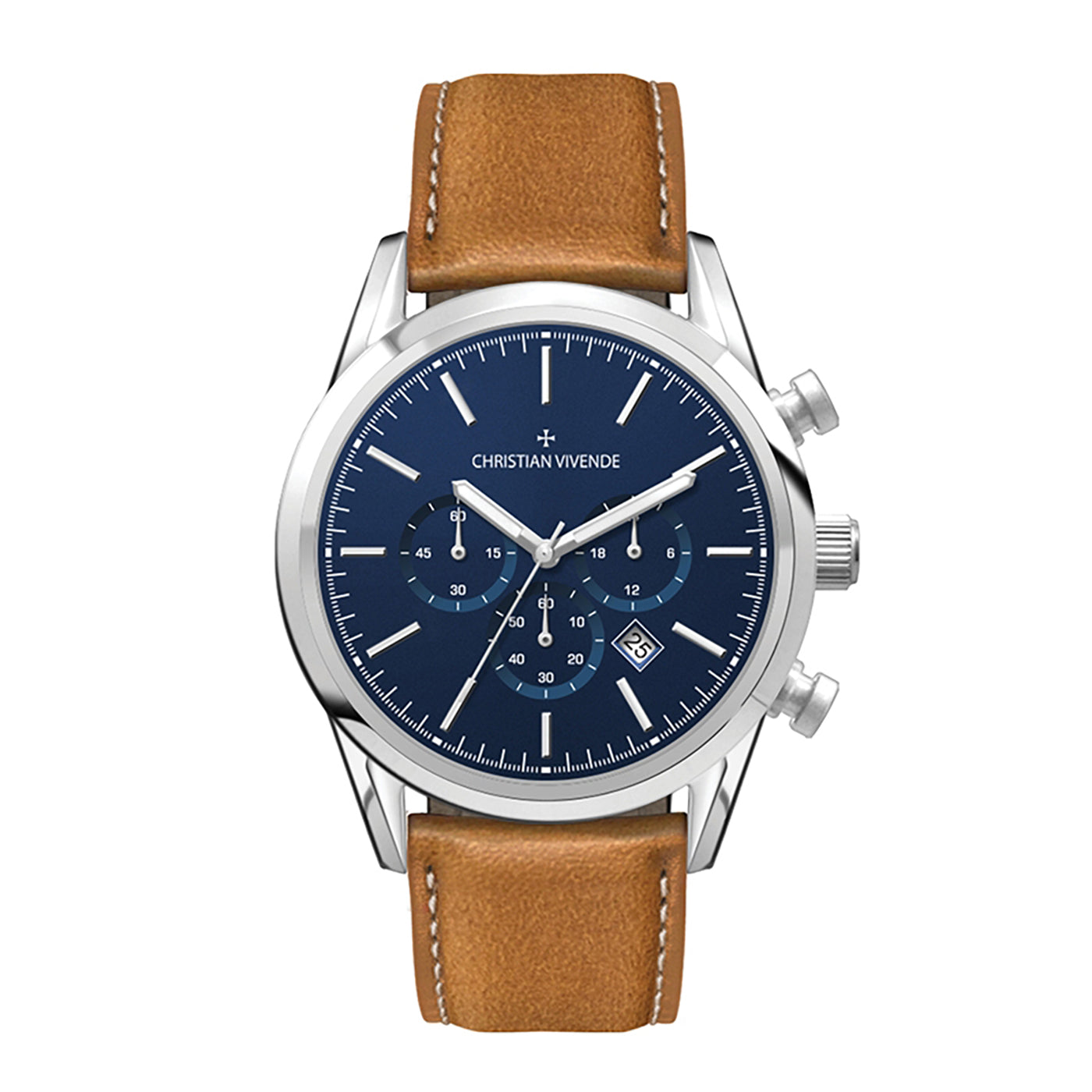42mm Chronograph Watch Blue Dial