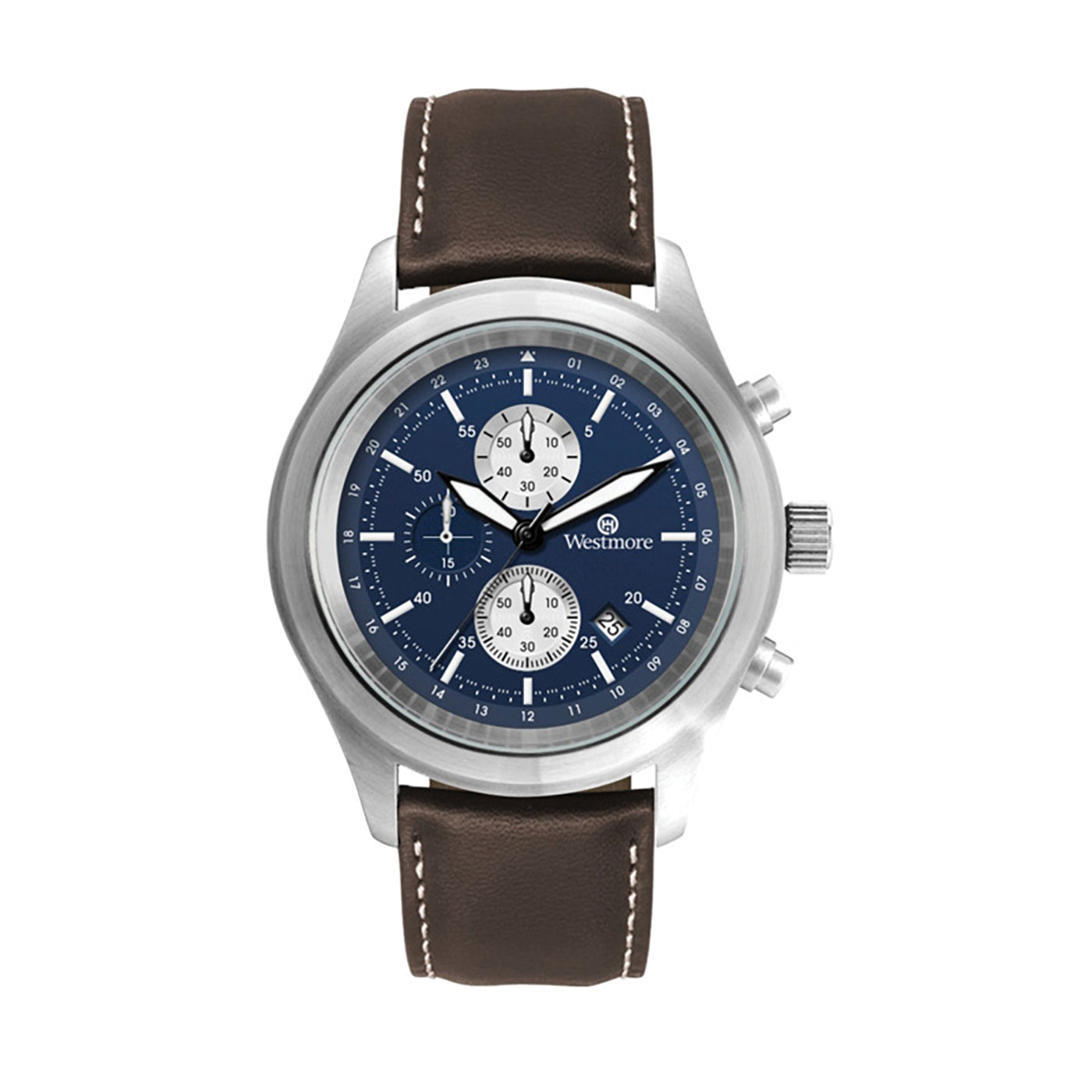 44mm Japanese Chronograph Steel Watch