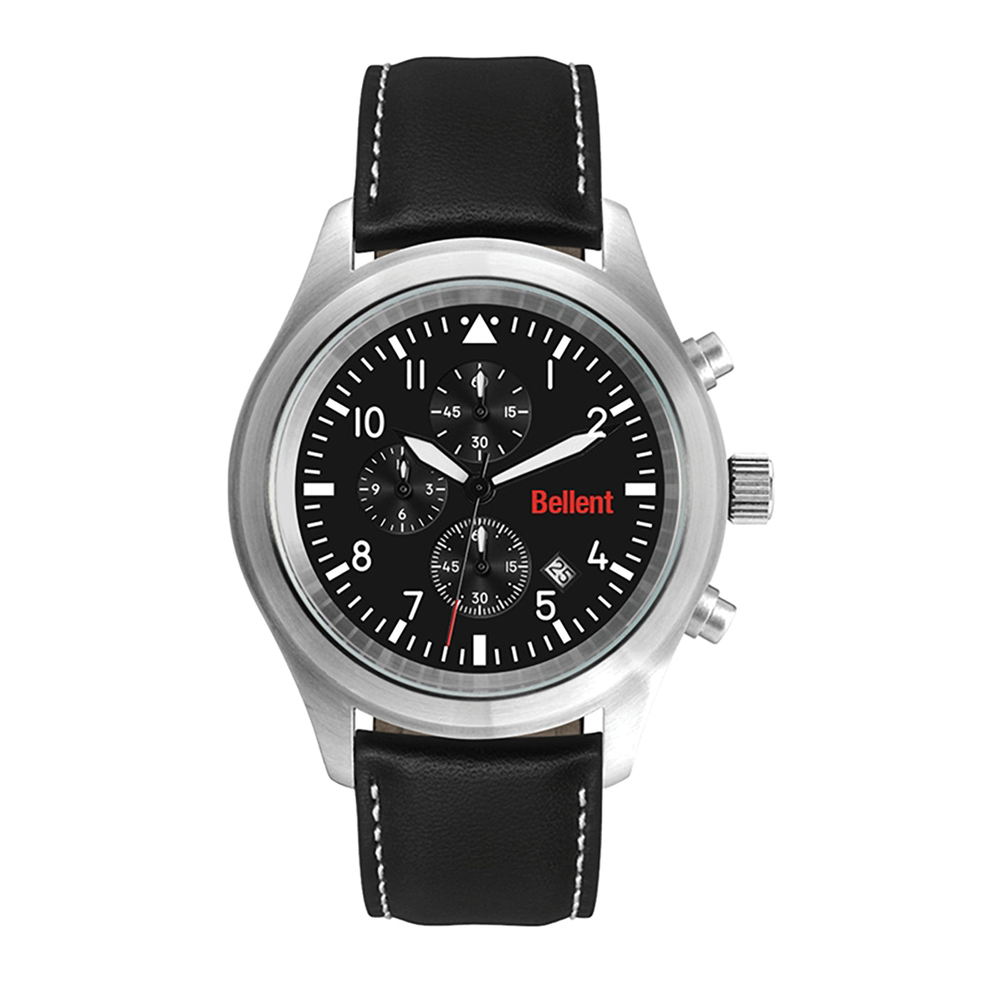 44mm Chronograph Watch Black Dial