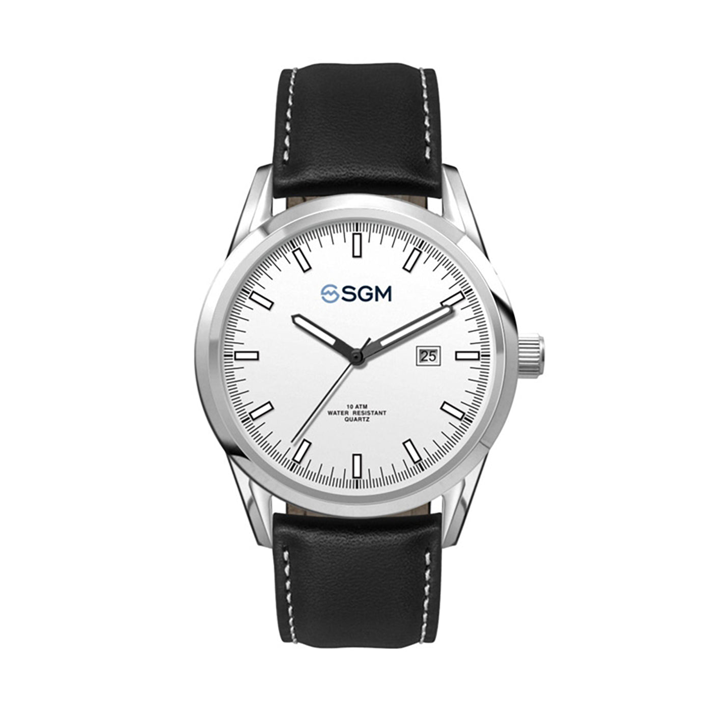 42mm Stainless Steel Watch Black Leather - WC3160