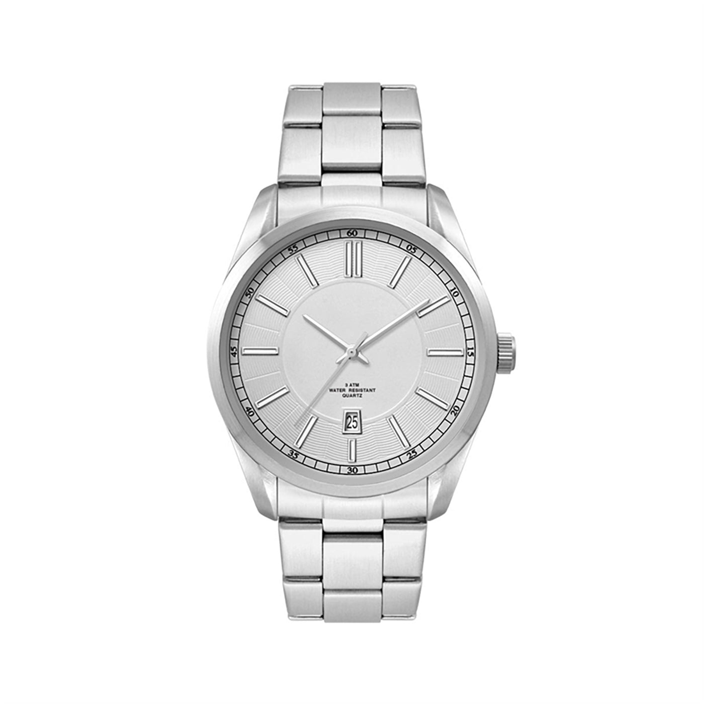 42mm Stainless Steel Watch with Folded Band