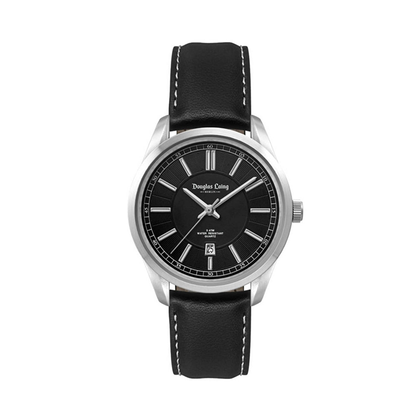 33mm Silver Metal Watch with Date