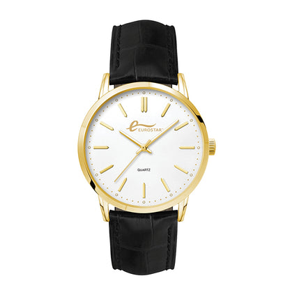 Gold Plated Stainless Steel Crocodile Strap Watch - WC5162