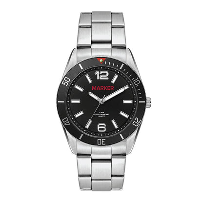 22mm Stainless Steel Rotating Bezel Watch