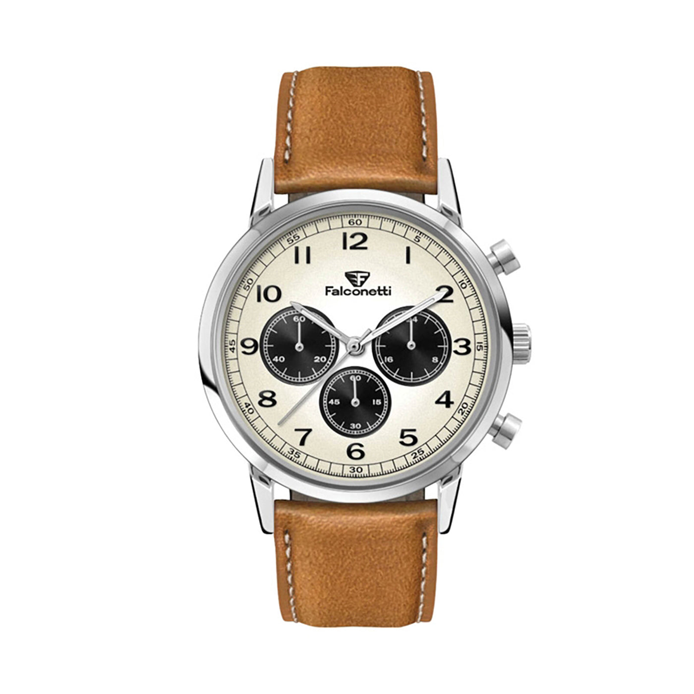 41mm Silver Metal Chronograph Watch