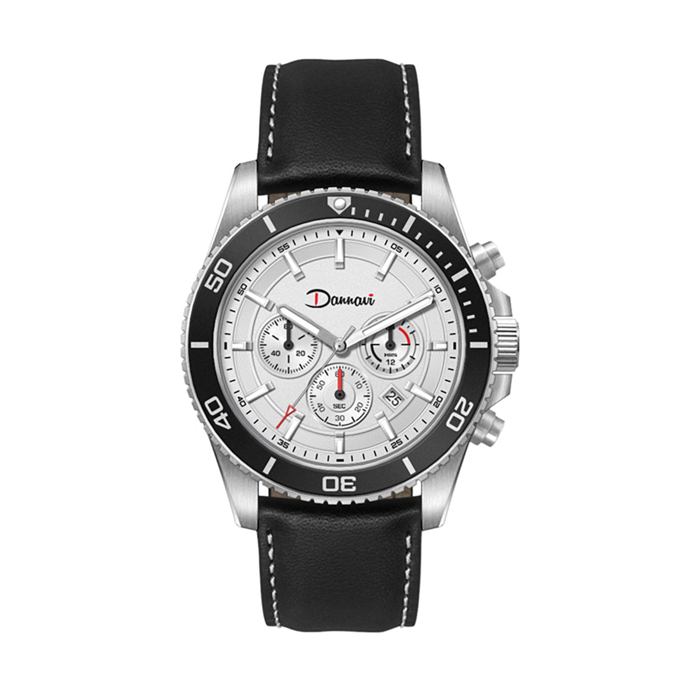 42.5mm Stainless Steel Black Bezel Watch