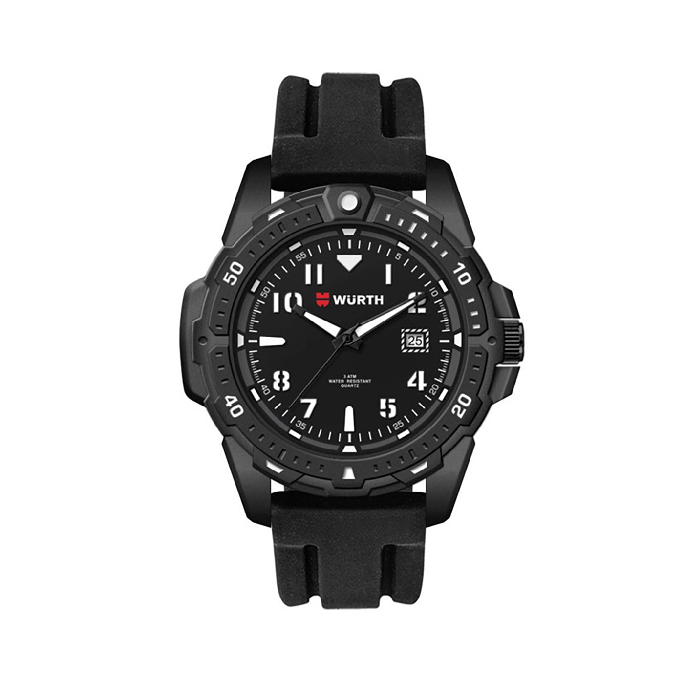 45mm Black Metal Sport Watch
