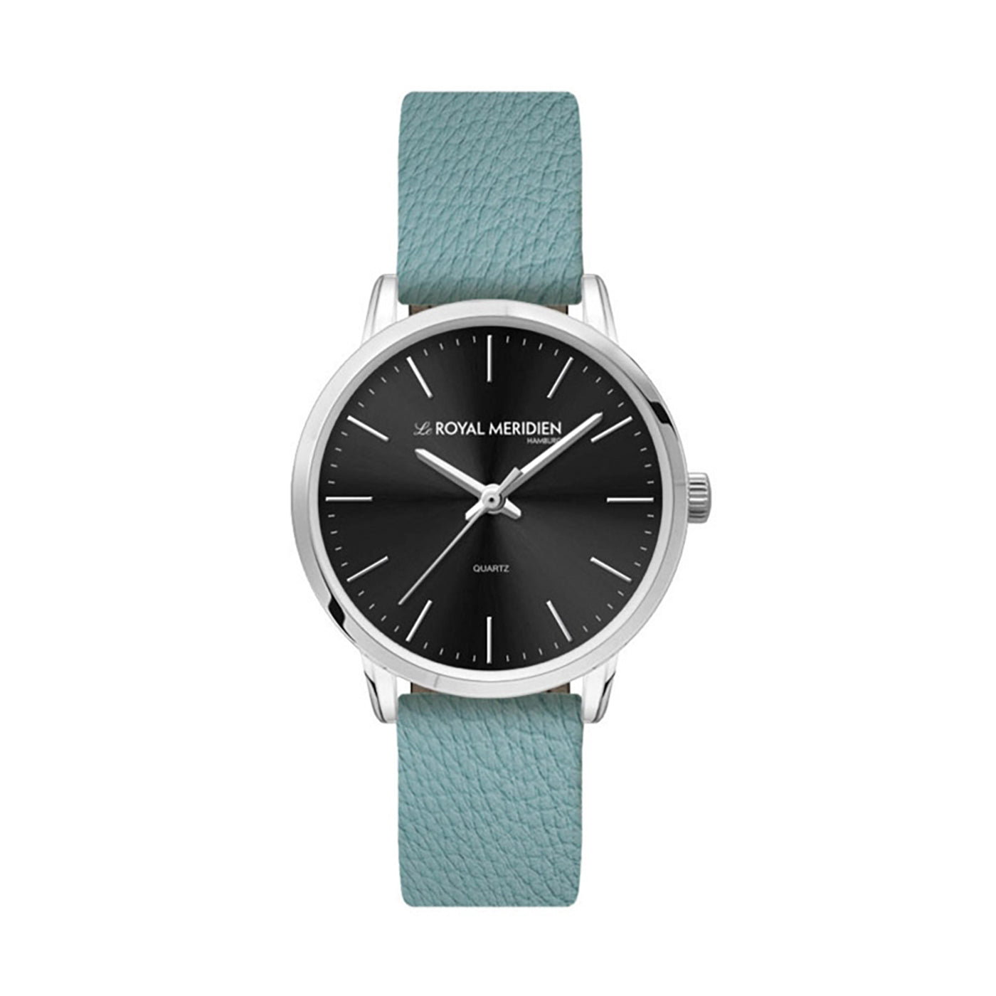 30.5mm Silver Metal Watch - Light Blue Strap - WC6023
