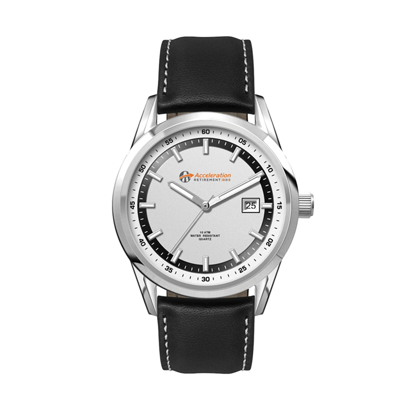 42mm Stainless Steel Watch Black Leather - WC6237