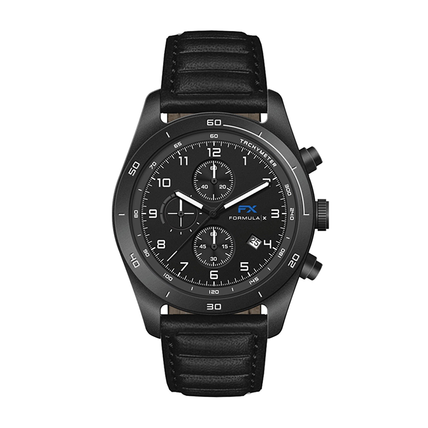 42mm Black Steel Chronograph