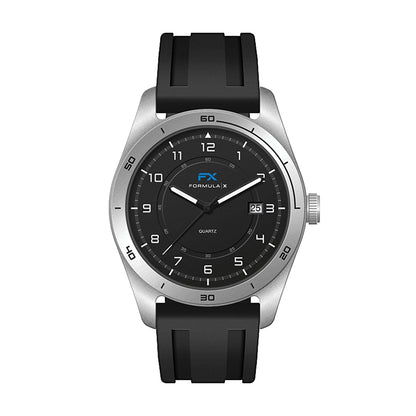 42mm Steel Sport Watch Black Dial
