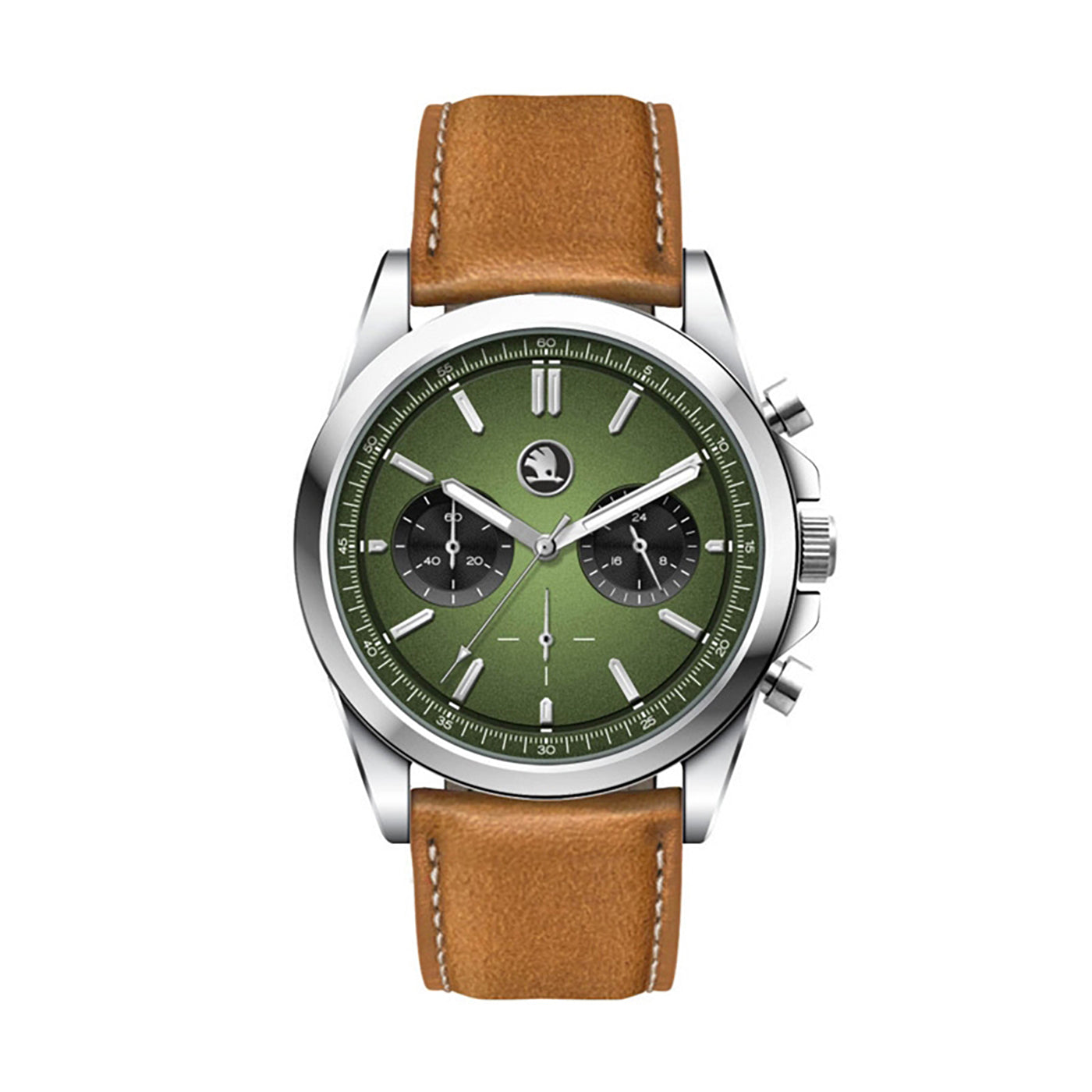 41mm Japanese Chronograph Watch - Silver Case - WC8038