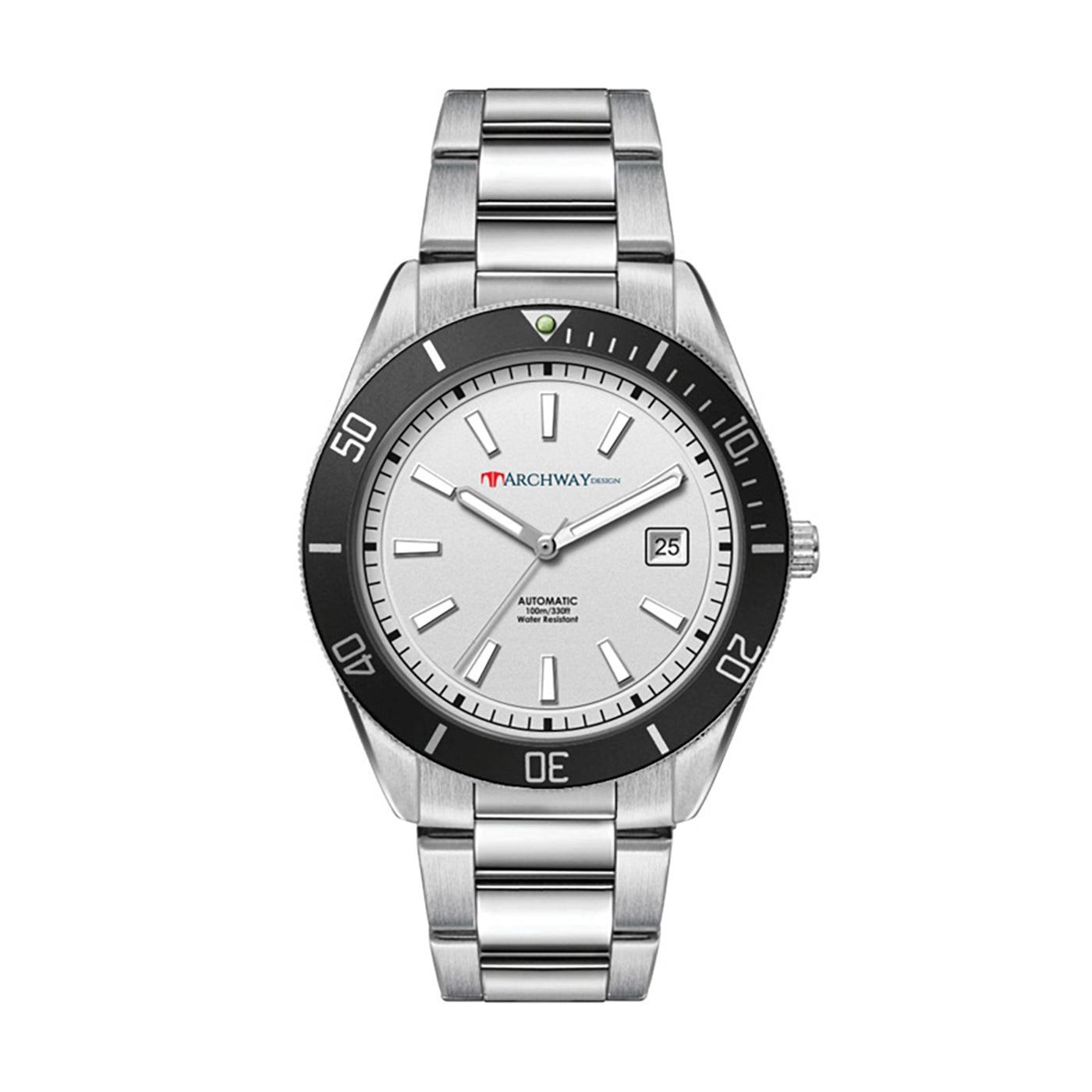 42mm Automatic Steel Watch Steel Band