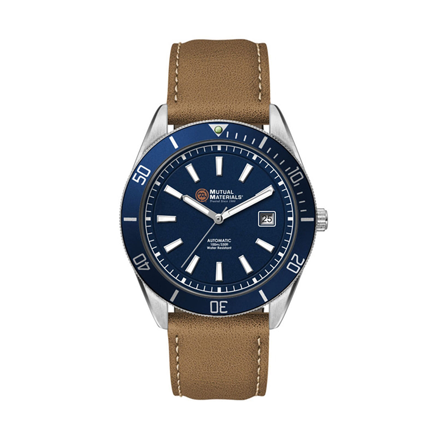 42mm Automatic Watch Brown Strap