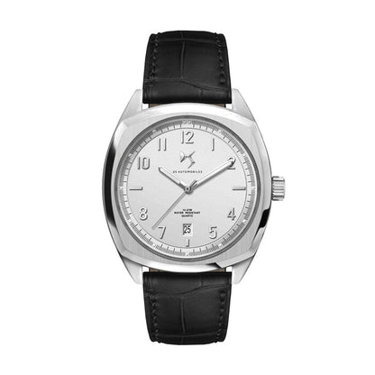 42mm Stainless Steel Watch Black Croc Leather - WC8377