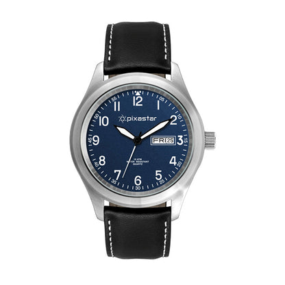 44.2mm Steel Watch Day-Date Black Band - WC8505