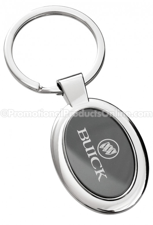 Onyx Oval Custom Metal Keychains