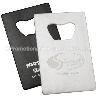Custom Engraved Stainless Steel Credit Card Bottle Openers
