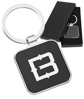 Black Series Square Custom Keychains