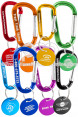 Carabiner Keychains with Medallions